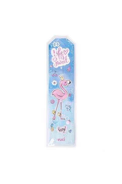 VUKİ Semn de carte cu sclipici cu model flamingo