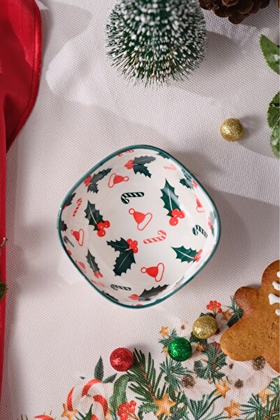 Karaca New Year Yılbaşı Jolly Kokina Square Çerezlik 10 Cm