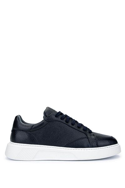 Tamer Tanca Men's Genuine Leather Navy Blue Sneakers & Sports Shoes