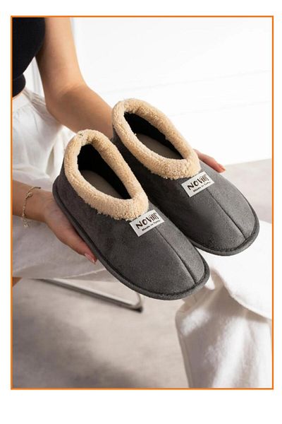 redtan Unisex Μαλακό βελούδινο παπούτσι για το σπίτι Ελαφρύ, άνετη βάση, ζεστή επένδυση