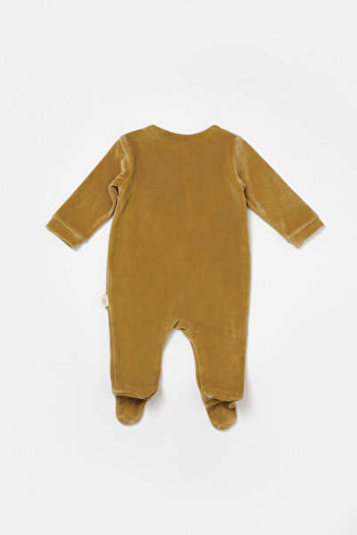 BabyCosy Salopeta Elefant cu maneca lunga si botosei Mustar, BabyCosy, 3-6 luni