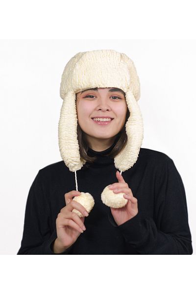 Özgüner Oyuncak Pabtex Women's Furry Headphones Plush Hat, Beanie