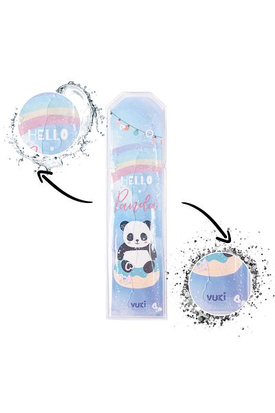 VUKİ Semn de carte cu model panda argintiu