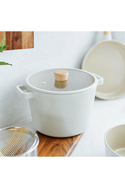 NEOFLAM Korean Neoflam deep Fika pots, capacity 22 cm, Beige