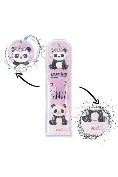 VUKİ Ασημί ζουμερό σελιδοδείκτη με σχέδιο Panda