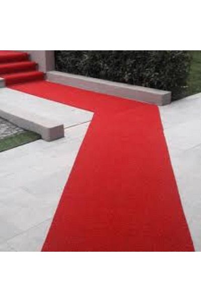 Blue Home 14 mm Anti-Slip Anti-Slip Curly Mat - Red/ Width: 1 Mt