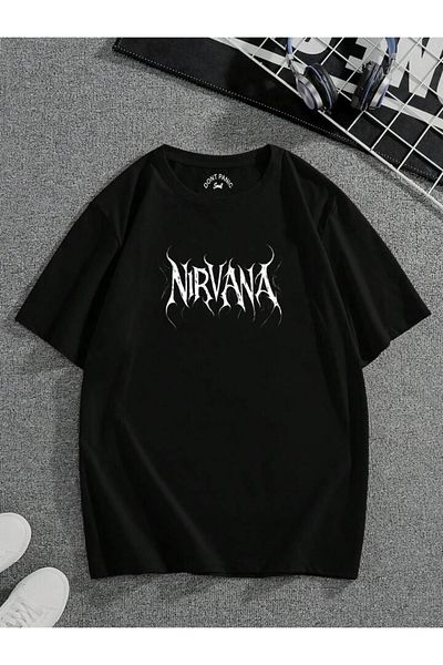 DEEPSENCE Μπλουζάκι NIRVANA Unisex Μαύρο Oversize