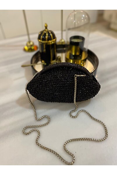 Fazeka Hasır Çanta,plaj Çantası,kağıt Ipten Çanta,çapraz Çanta,örgü Çanta,metalik Ipten Çanta, Gümüş Zincir