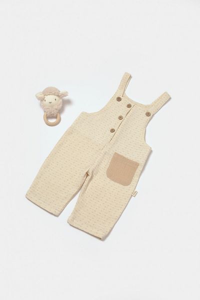 BabyCosy Salopeta Cu Bretele Si Buzunar,stone,
