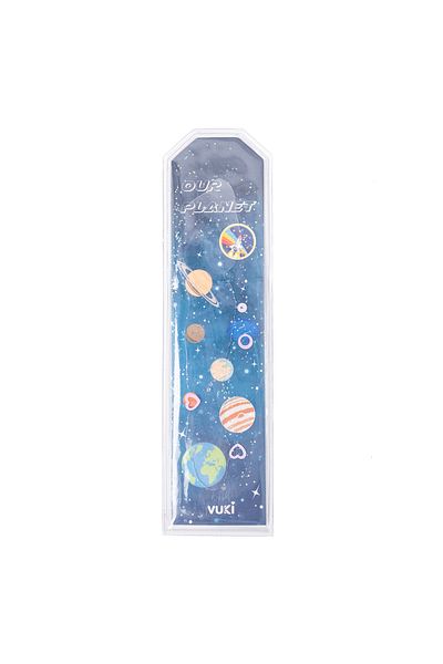 VUKİ Semn de carte cu sclipici și apă cu model astronaut