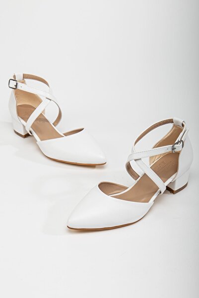 MaskButik Vanessa Low Heeled Shoes White
