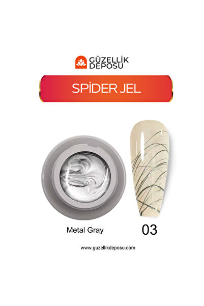Güzellik Deposu Silver Spider Gel Örümcek Ağı Nail Art 5 ml