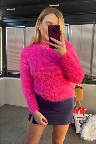MİR STORE Pink Bearded Sweater