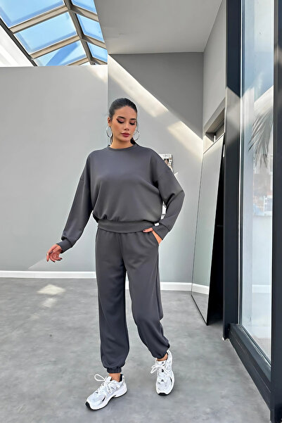 BayBayan Γυναικείο Σετ Φόρμας Jogger Crew με ψηλόμεσο