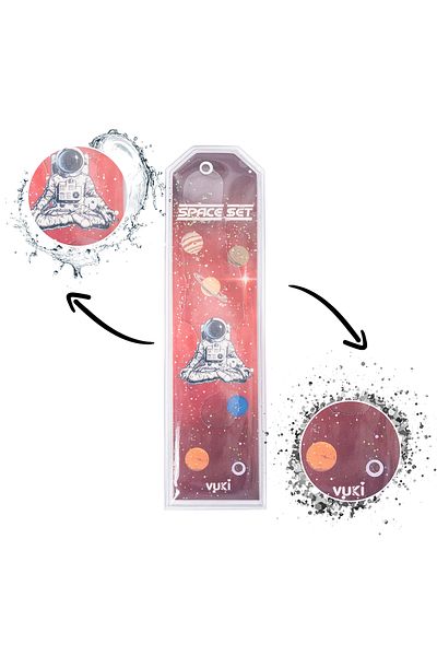 VUKİ Αστροναύτης με μοτίβο Glittery Watery Σελιδοδείκτης