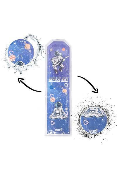 VUKİ Αστροναύτης με μοτίβο Glittery Watery Σελιδοδείκτης