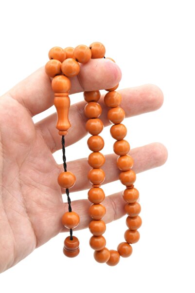 Murty99 Sphere Cut Large Size Orange Fiber Rosary with System