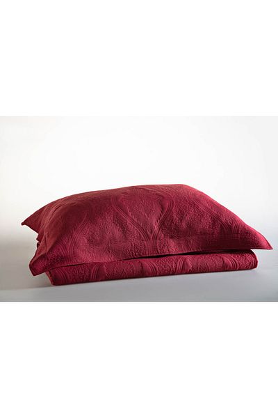 Bellona Lavinia Double Bedspread Set, Burgundy Color
