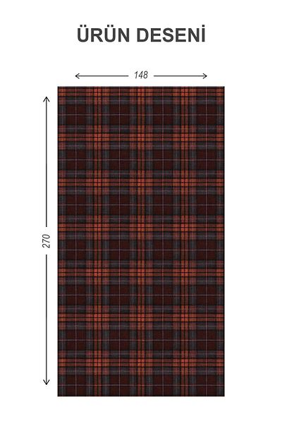 Doruklar Home Collection Blackout Light Proof Blackout High Quality Background Curtain 140 X 270