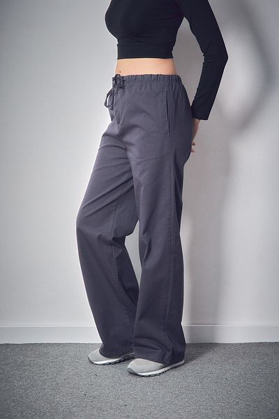 Fulla Moda Elastic Waist Pocket Palazzo Trousers