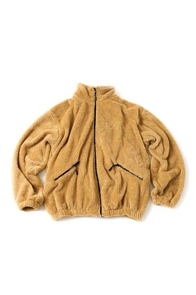 Fifty Color Плюшено яке Camel Plush Wellsoft с яка стойка и цип, джобове и голям крой