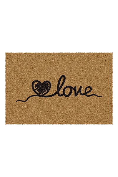 Decovetro Doormat Black Love Patterned Front Door Mat 40 X 60 cm