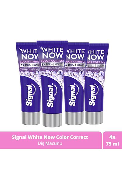Signal White - Now Color Correct 75 ml X4 Toothpaste