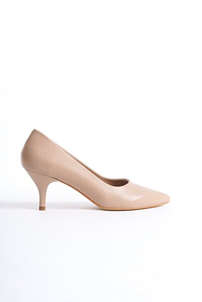 Modabuymus Nude Low Heel Stiletto Women's Shoes - Candy