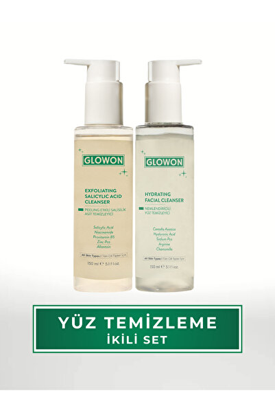 GLOWON Siyah Nokta Ve Makyaj Temizleyici Jel 2'li Avantajlı Set 2x150 ml