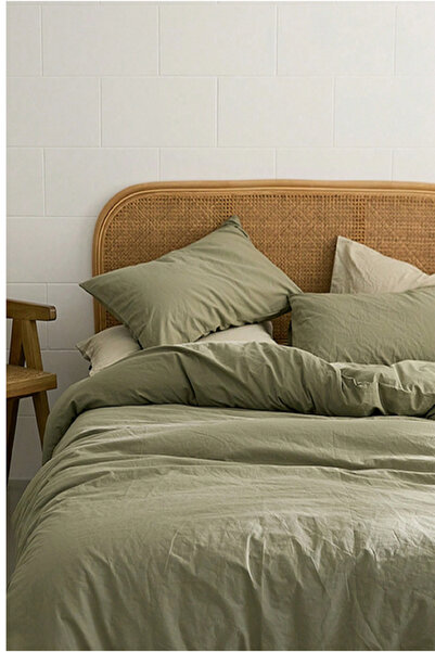 LaLiva -luxury Akfil Fabric -100% Organic Cotton with Elastic sheets - Green Double Duvet Cover Set