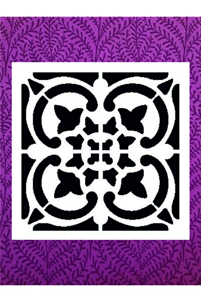 Stencilsarayi STENCİL SARAYİ BOYAMA ŞABLON DAMASK ÇİNİ MANDALA - 4711 ÖLÇÜ 50X50