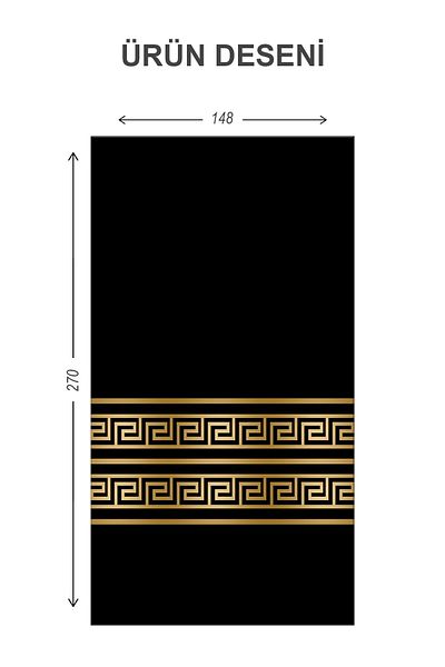 Doruklar Home Collection Blackout Light Proof Blackout High Quality Background Curtain 140 X 270
