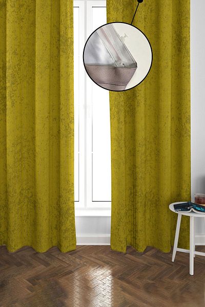Doruklar Home Collection Blackout Light Proof Blackout High Quality Background Curtain 140 X 270