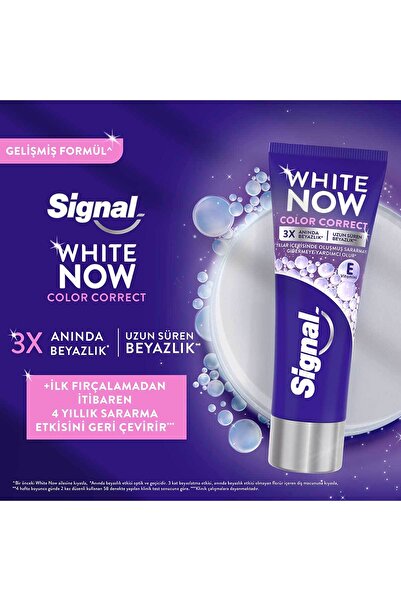 Signal White Now Color Correct Diş Macunu 75 ml X4