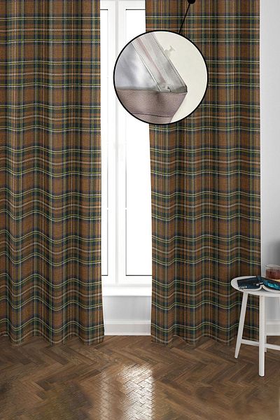 Doruklar Home Collection Blackout Light Proof Blackout High Quality Background Curtain 140 X 270