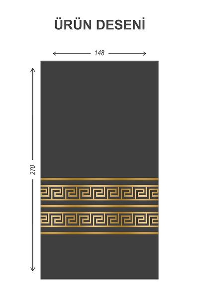 Doruklar Home Collection Blackout Light Proof Blackout High Quality Background Curtain 140 X 270