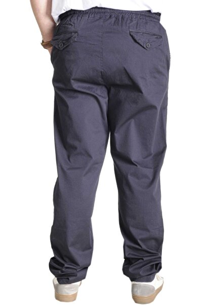 ModeXL Mode Xl Plus Size Trousers Linen Jogger Milano 21913 Navy Blue