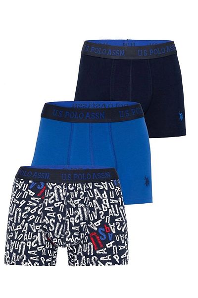 U.S. Polo Assn. Ανδρικό μπόξερ 3 συσκευασιών Navy Blue - Βαμβάκι και Lycra