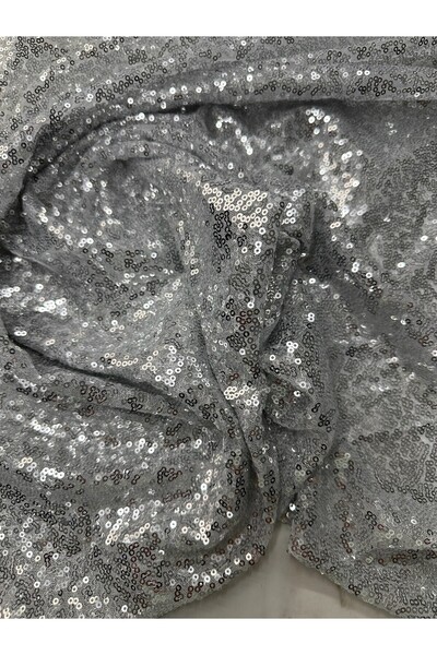 ipekkumaş Gri 3 Milim Elbiselik Abiyelik Payet Kumaş Ürünümüz Adet Olarak Satılır 1 Adet 1 Metre