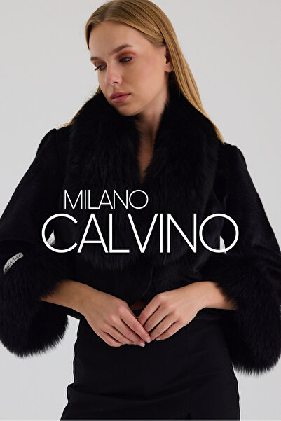 Milano Calvino Kürklü Alcantara Kısa Ceket