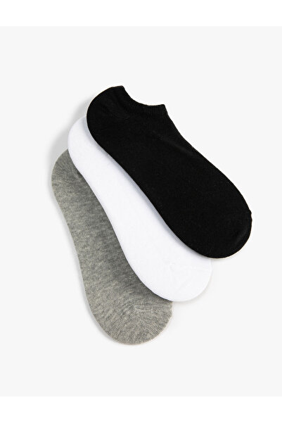 Koton Set of 3 Basic Multicolored Booties Socks