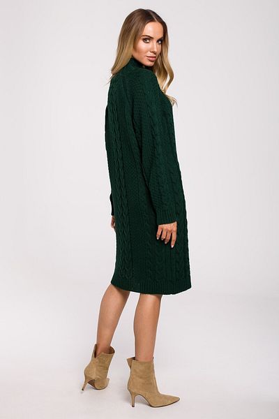 Made of Emotion Long sweater dress with a turtleneck and decorative buttons