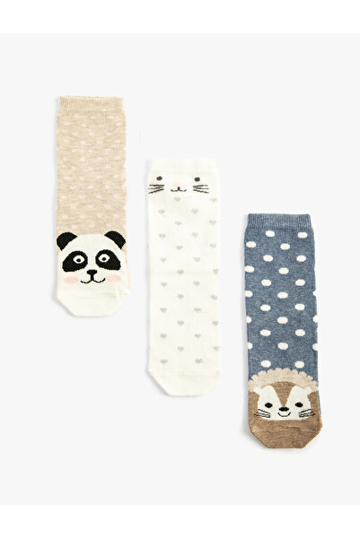 Koton Пакет от 3 дълги чорапа с щампи на животни