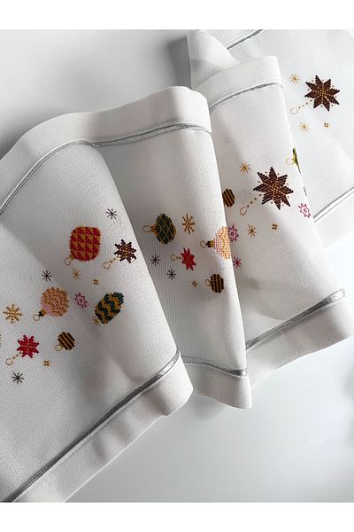 Miltonia Christmas New Year Etamine Runner - Custom Workmanship Handmade