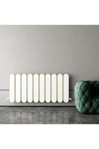 carisa Magico Double Yatay Alüminyum Radyatör Modern Tasarım Beyaz 60 x 124,5 cm