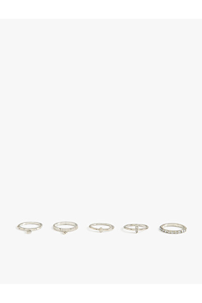 Koton Taşlı Charm Detaylı 5'li Yüzük Seti