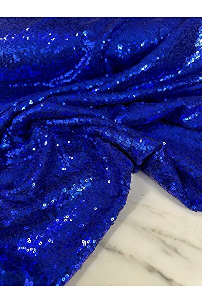 ipekkumaş Saks Mavisi 3 Milim Elbiselik Abiyelik Payet Kumaş Ürünümüz Adet Ol...