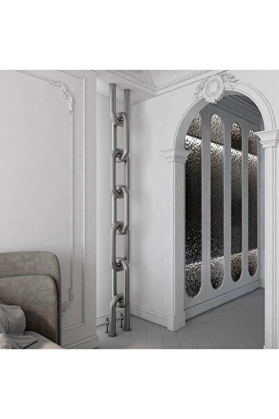 carisa Link Floor Dikey Paslanmaz Çelik Radyatör Modern Tasarım Satine 230 x 24 cm