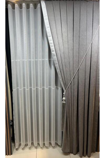 Epay ORTASI ŞERİTLİ PERDE TÜL PERDE GÜNEŞLİK SADE TÜL PERDE KETEN TÜL1,3(SIKPİE)