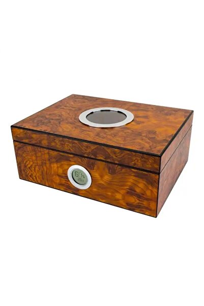Lubinski Masif Sedir Camlı Humidor Puro Kutusu 50s